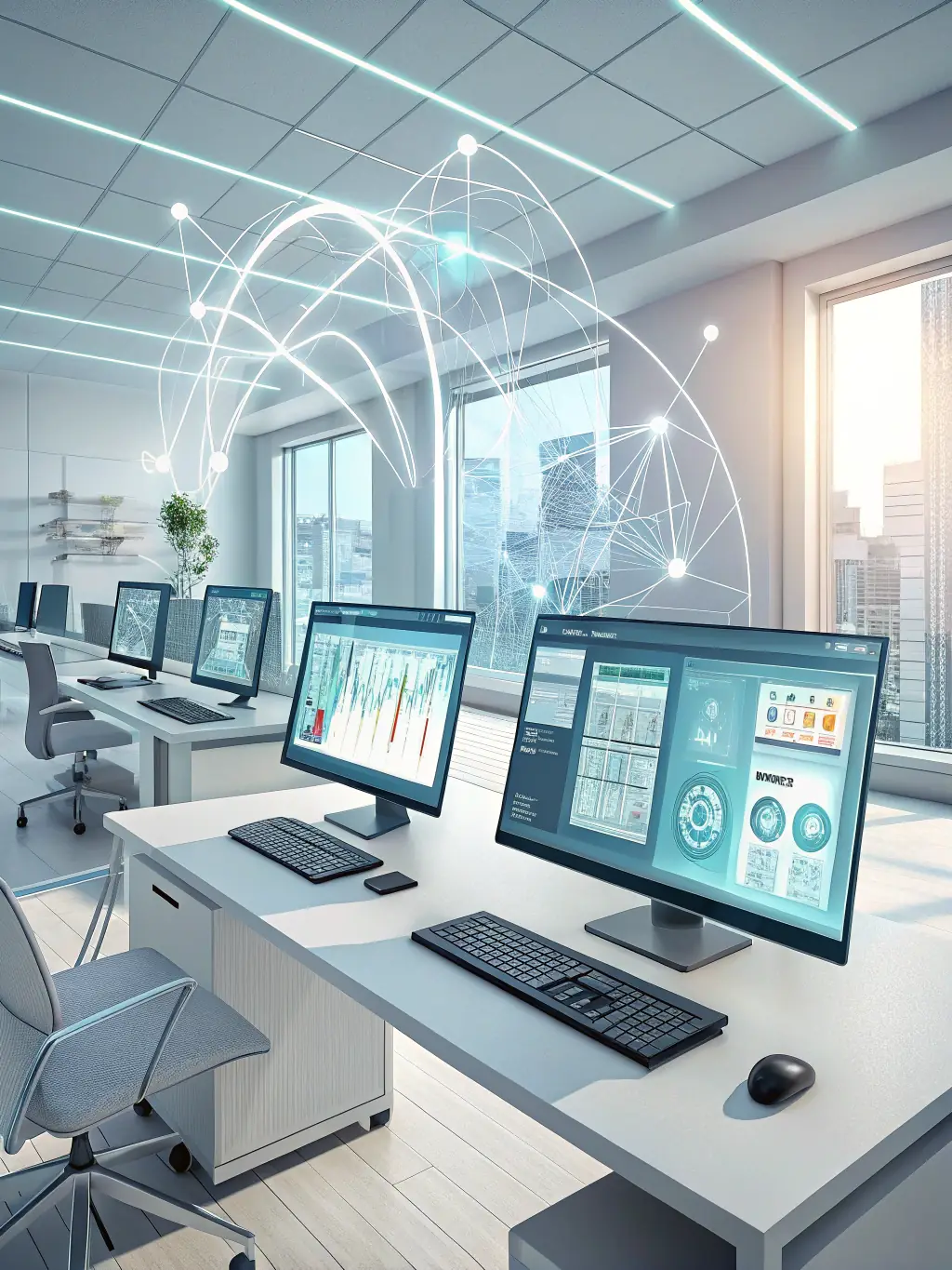 A visual representation of software being implemented on a computer, showcasing the integration of new systems for business efficiency.
